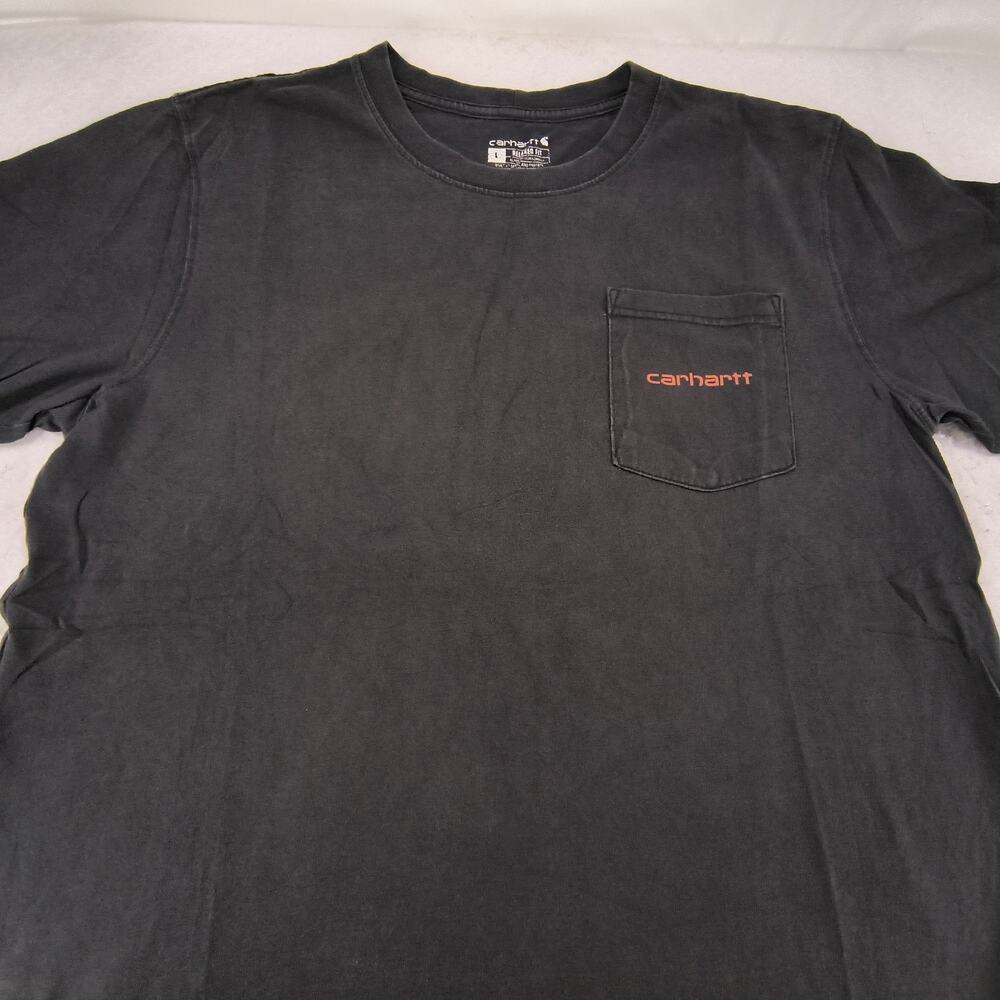 Carhartt Relaxed Fit Crew Neck Short Sleeve T Shirt Mens Size Large L Black